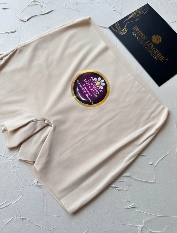 Lina Orta Bel Dikişsiz Ultra Rahat İz Yapmaz Kayan Kumaşlı Kadın Boxer Ten Rengi - XL