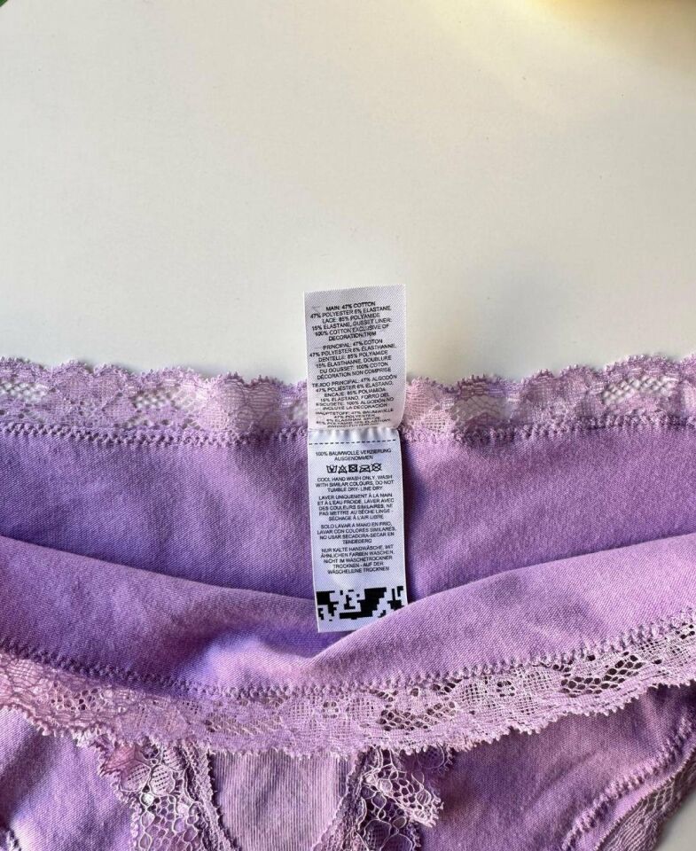 Arlet Kadın Pamuklu Rahat Günlük Kullanım Dantelli Slip/Külot (Lila-Gül Kurusu- Krem) Lila - S