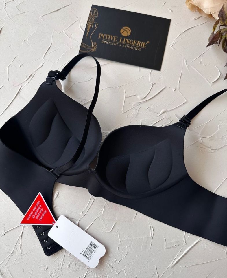 Intive Double Push-up Çift Destekli Balensiz Lazer Kesim İz Yapmaz Sütyen Siyah - 80B