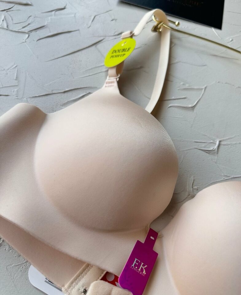Intive Double Push-up Çift Destekli Balensiz Lazer Kesim İz Yapmaz Sütyen Ten Rengi - 85B