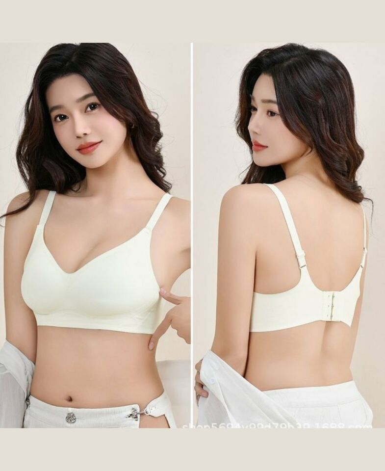 Carma İthal Balensiz Dikişsiz İce-Silk Yarı Push-up İnce Askılı Sütyen Ekru - 2XL