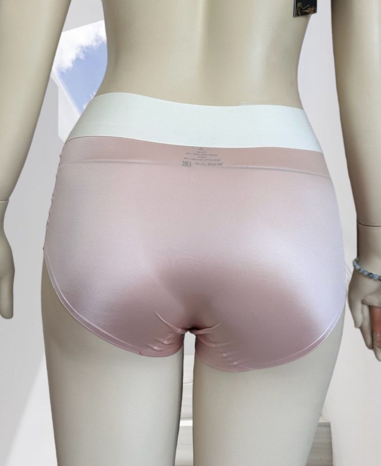 Alina Dikişsiz İz Yapmaz Yüksek Bel Üstün Kalite Beli Yazılı Hafif Slip Pudra  - XL