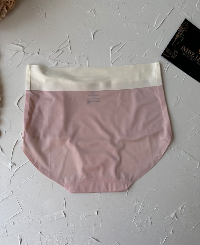 Alina Dikişsiz İz Yapmaz Yüksek Bel Üstün Kalite Beli Yazılı Hafif Slip Pudra  - XL