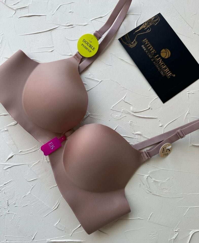 Intive Double Push-up Çift Destekli Balensiz Lazer Kesim İz Yapmaz Sütyen Gül Kurusu - 75B