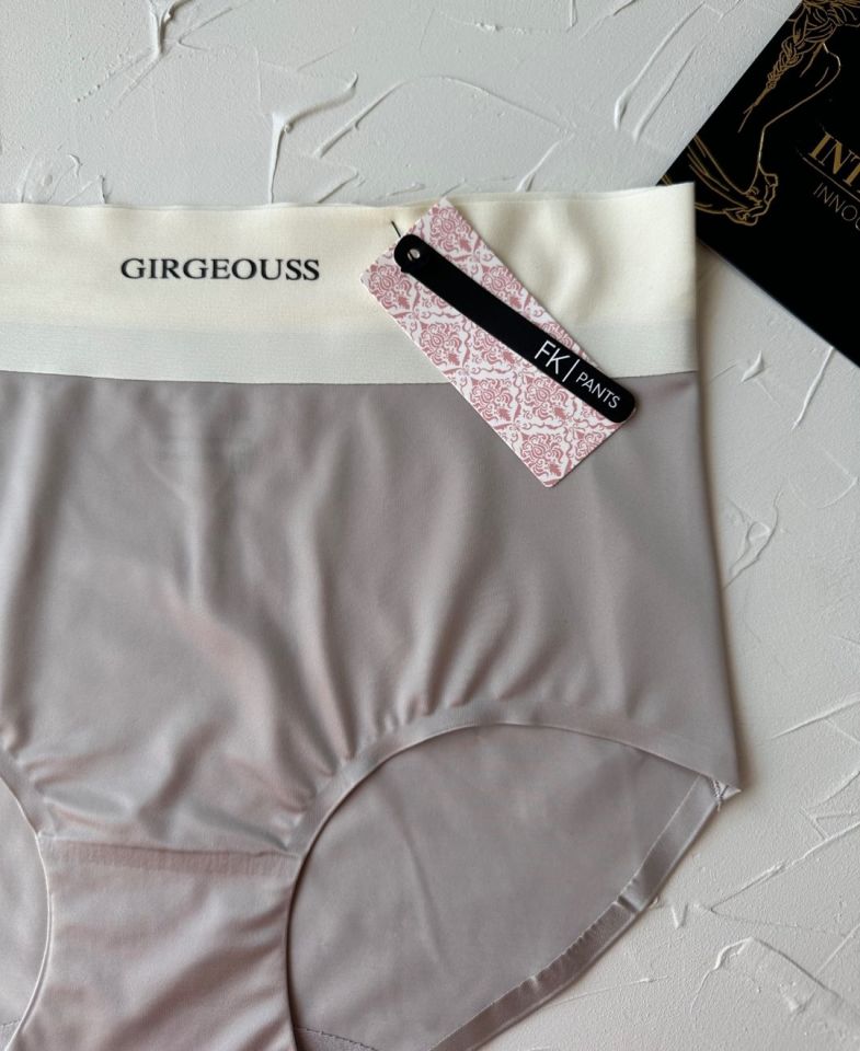 Alina Dikişsiz İz Yapmaz Yüksek Bel Üstün Kalite Beli Yazılı Hafif Slip Vizon - L