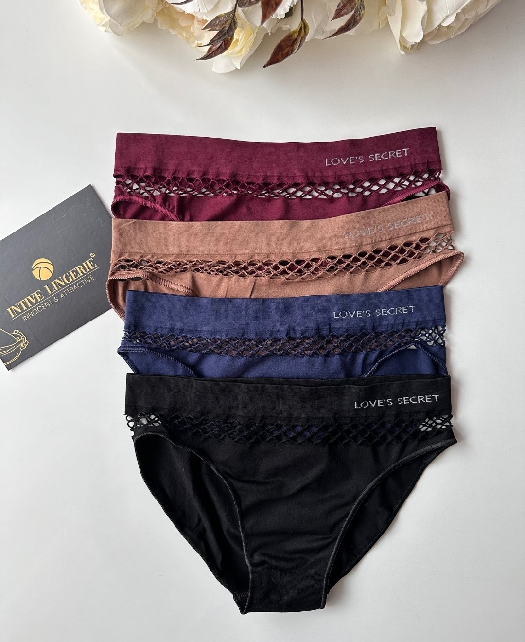 Kadın Dikişsiz Antibakteriyel Sportwear Fileli Slip/Bikini (Siyah, Bordo, Kahverengi, Lacivert) Kahverengi - M/L