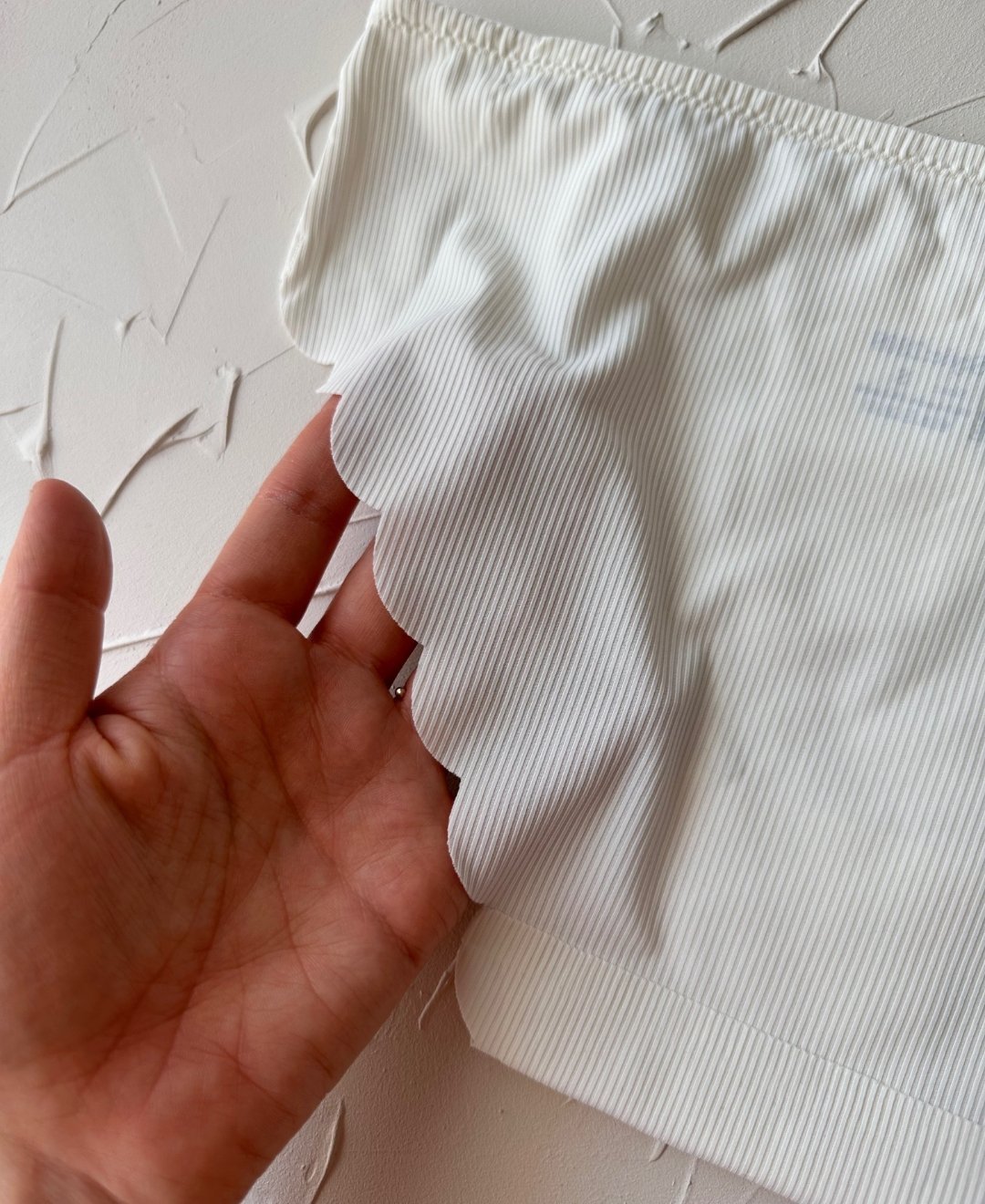 Mikro Lazer Kaşkorse Fitilli Kumaş Normal Bel Dikişsiz Slip/Külot Ekru - M