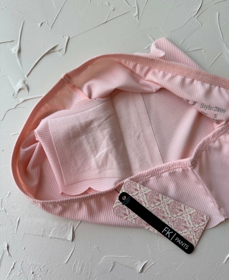 Mikro Lazer Kaşkorse Fitilli Kumaş Normal Bel Dikişsiz Slip/Külot Pembe - XL