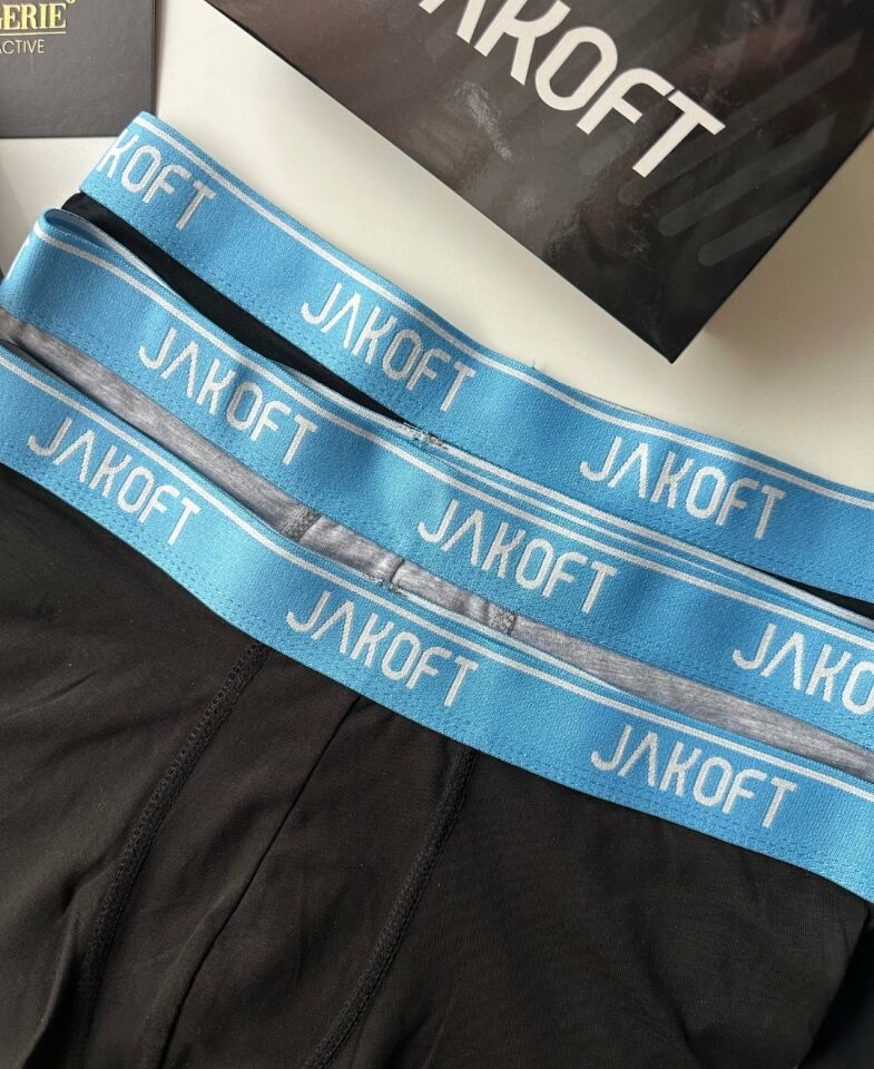 Jakoft Ultra Rahat Esnek %95 Pamuklu Üçlü Kutulu Erkek Boxer Mavi - XL
