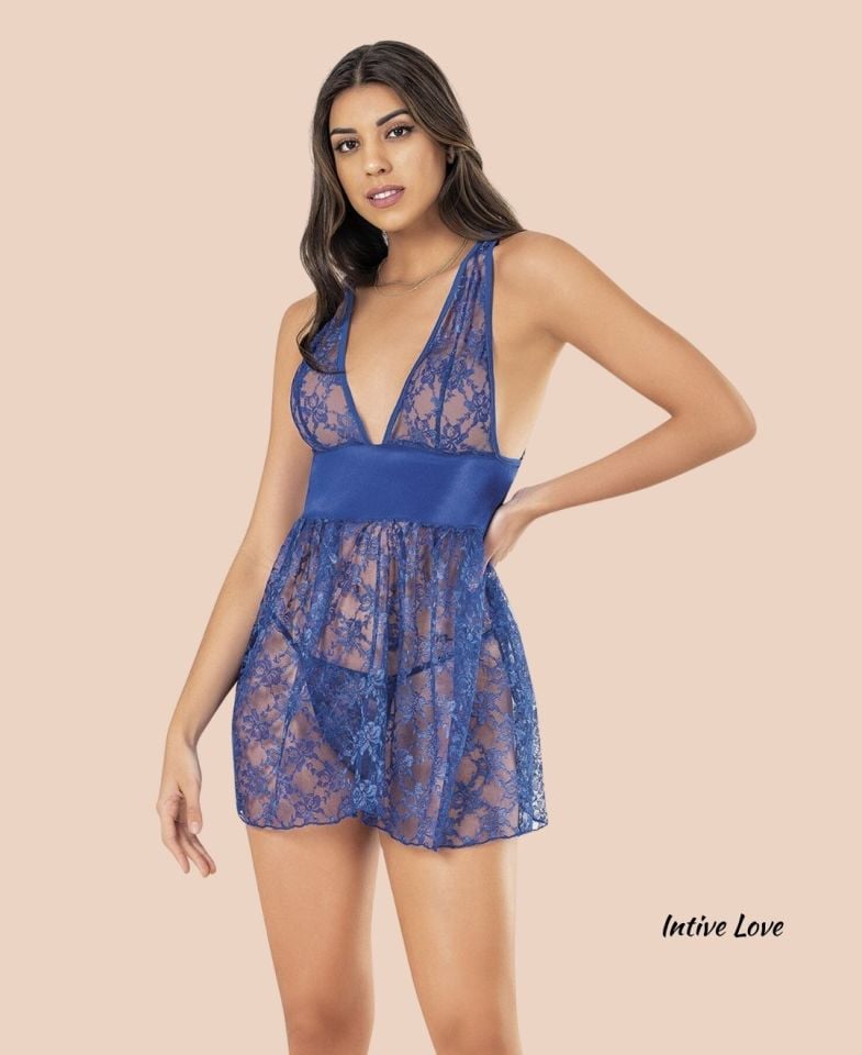 Moongirl Derin V Dekolteli Tamamı Dantel Arkası Açık Çekici Gecelik/Babydoll (Saks, Pembe) Moongirl Derin V Dekolteli Tamamı Dantel Arkası Açık Çekici Gecelik/Babydoll (Saks, Pembe)