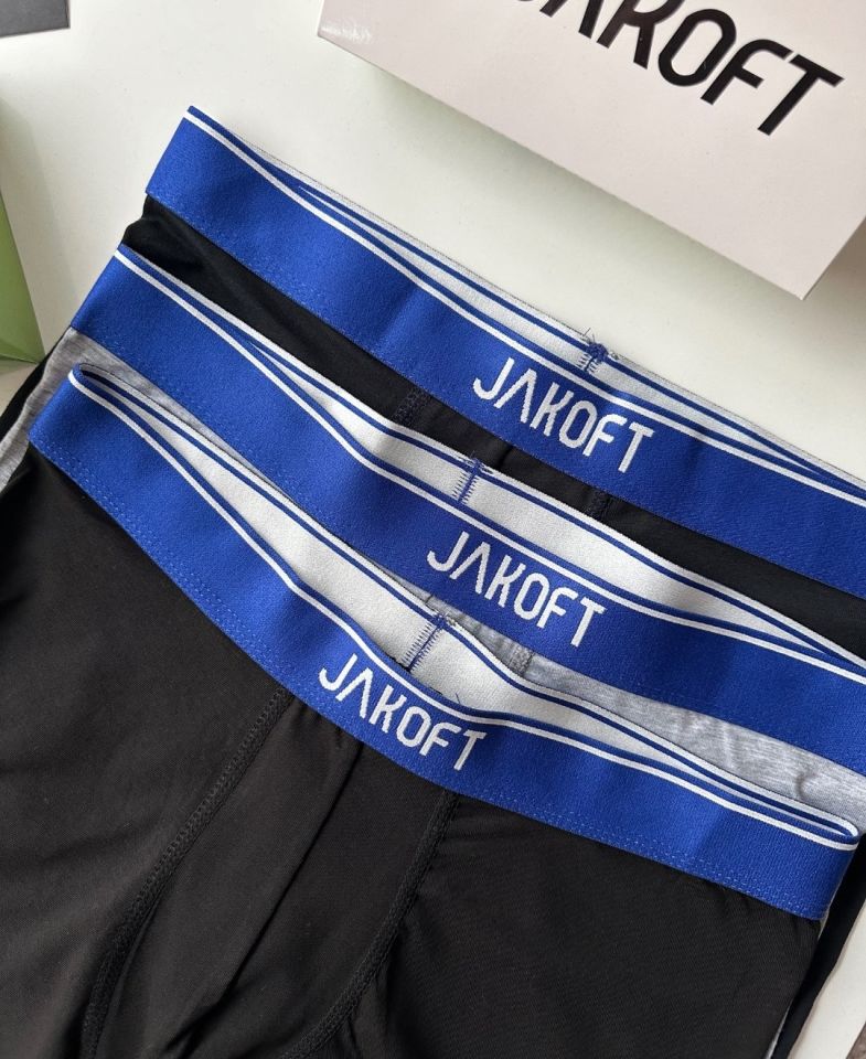 Jakoft Ultra Rahat Esnek %95 Pamuklu Üçlü Kutulu Erkek Boxer Saks Mavisi - L