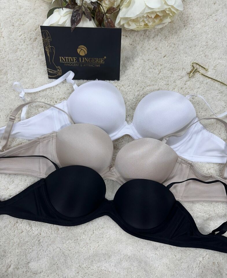 Le Jardin Blanche Double Push-up Silikonlu Askılı/Askısız Sütyen -7036 Bej - 80B