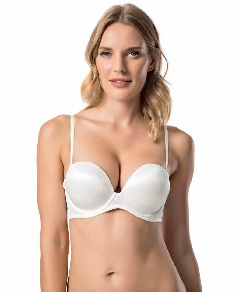 Le Jardin Blanche Double Push-up Silikonlu Askılı/Askısız Sütyen -7036 Beyaz - 75B