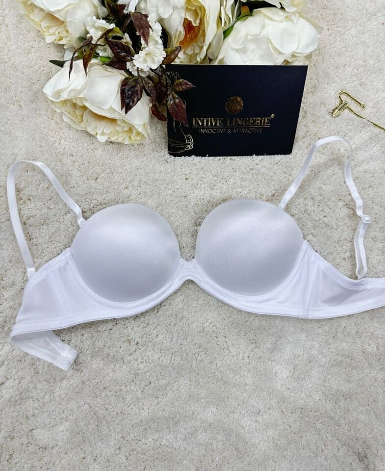 Le Jardin Blanche Double Push-up Silikonlu Askılı/Askısız Sütyen -7036 Beyaz - 75B