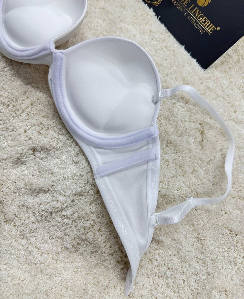 Le Jardin Blanche Double Push-up Silikonlu Askılı/Askısız Sütyen -7036 Beyaz - 75B