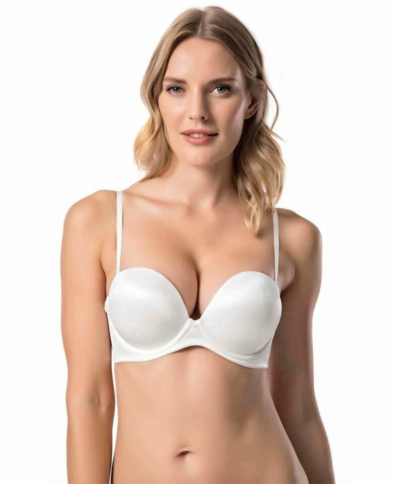 Le Jardin Blanche Double Push-up Silikonlu Askılı/Askısız Sütyen -7036 Beyaz - 80B