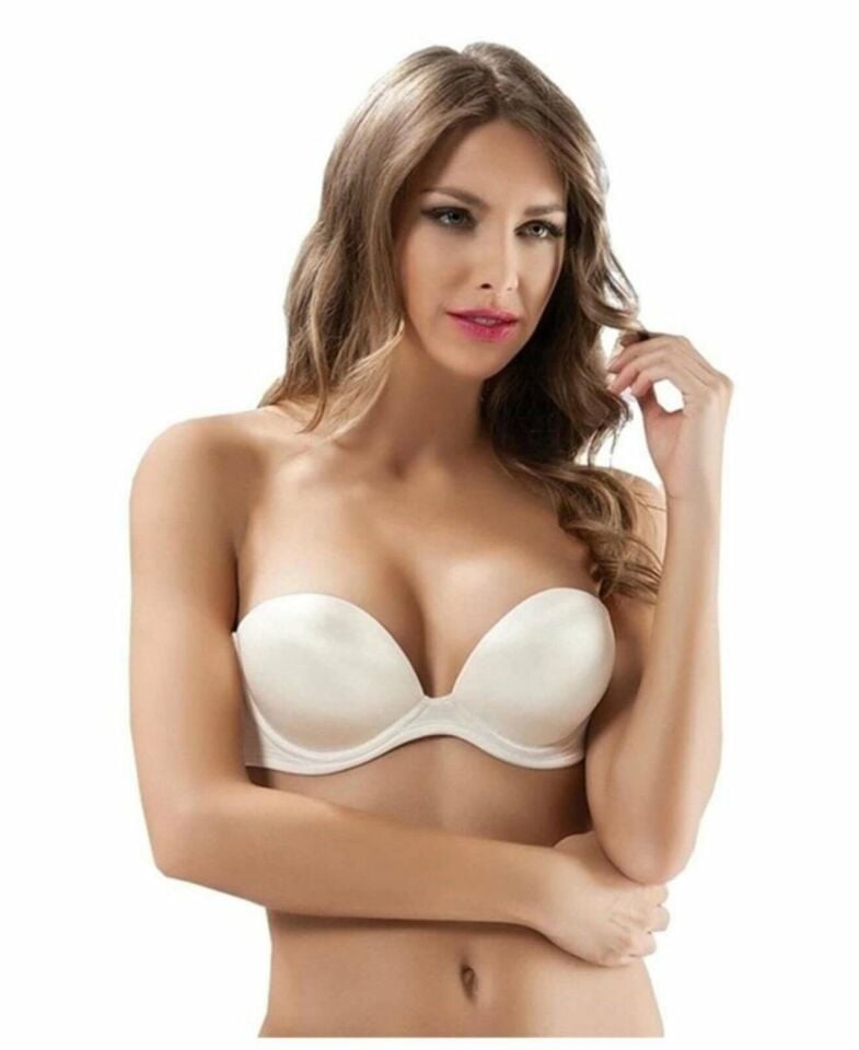 Le Jardin Blanche Double Push-up Silikonlu Askılı/Askısız Sütyen -7036 Ekru - 75B