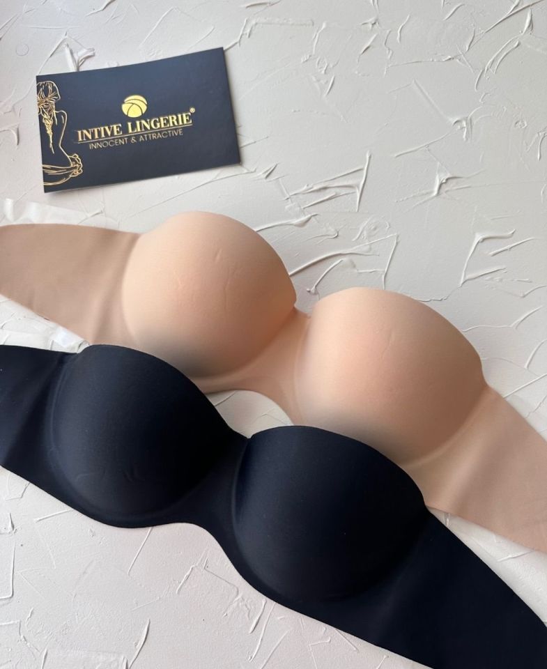 Revolution Bra Sırtsız Yanlardan Yapıştırma Straplez Hafif Destekli Sütyen Siyah - 85B