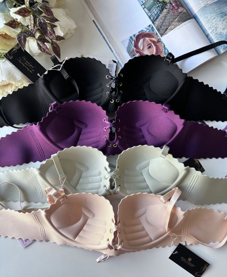 Lady Lazer Kesim Önden Bağlamalı İthal Push-up Maximizer Sütyen Yeşil - 85B
