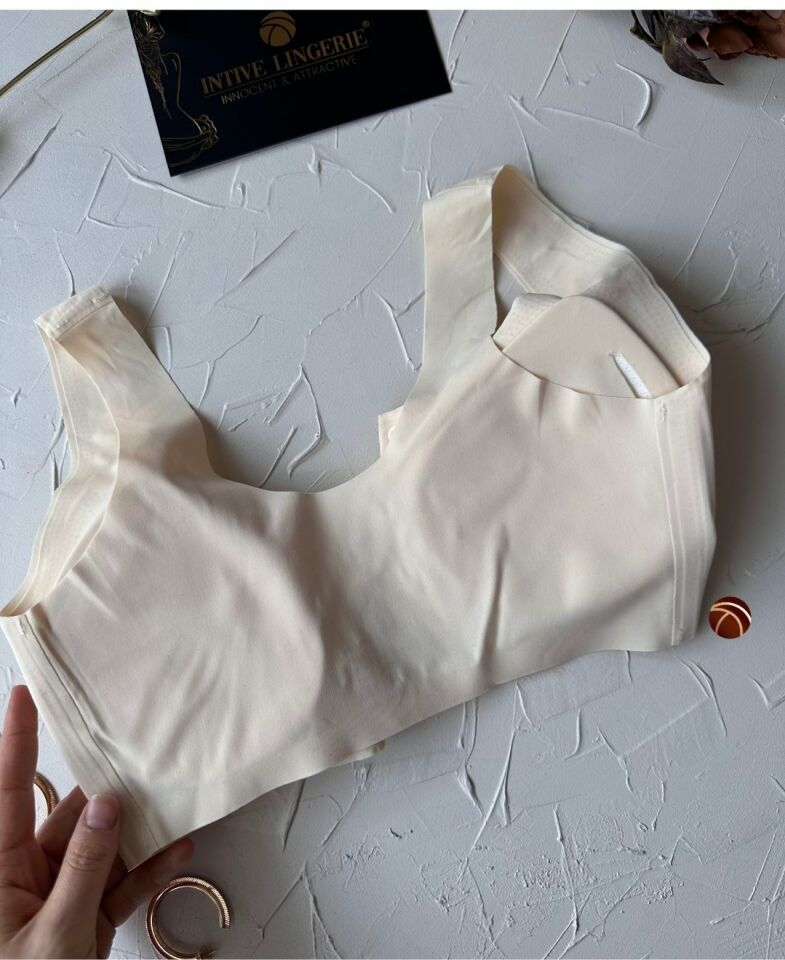 Gracie Lazer Kesim Dikişsiz Önü Çıtçıtlı Açılabilir Rahat Bralet/Sütyen (Emziren Anneler) Ekru - S