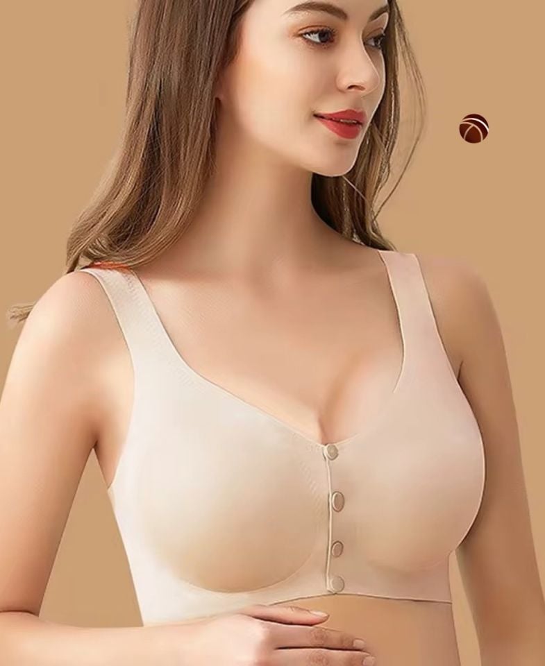 Gracie Lazer Kesim Dikişsiz Önü Çıtçıtlı Açılabilir Rahat Bralet/Sütyen (Emziren Anneler) Ekru - L