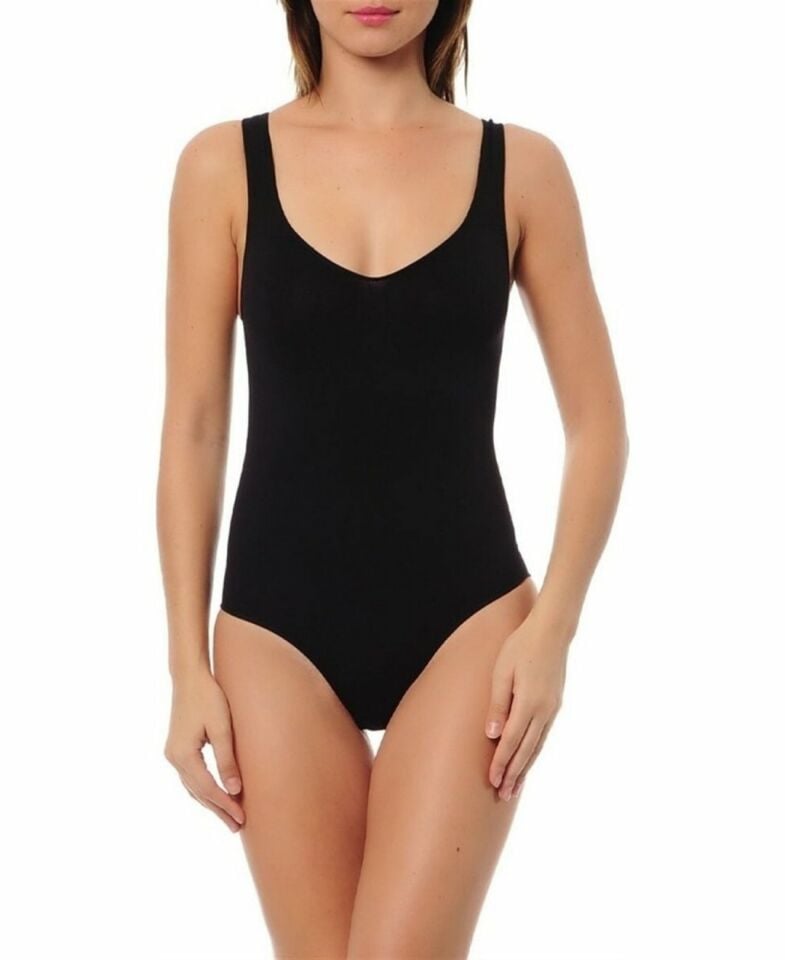 NBB Seamless Kalın Askılı Dikişsiz Çıtçıtlı Body -2979 Beyaz - XL