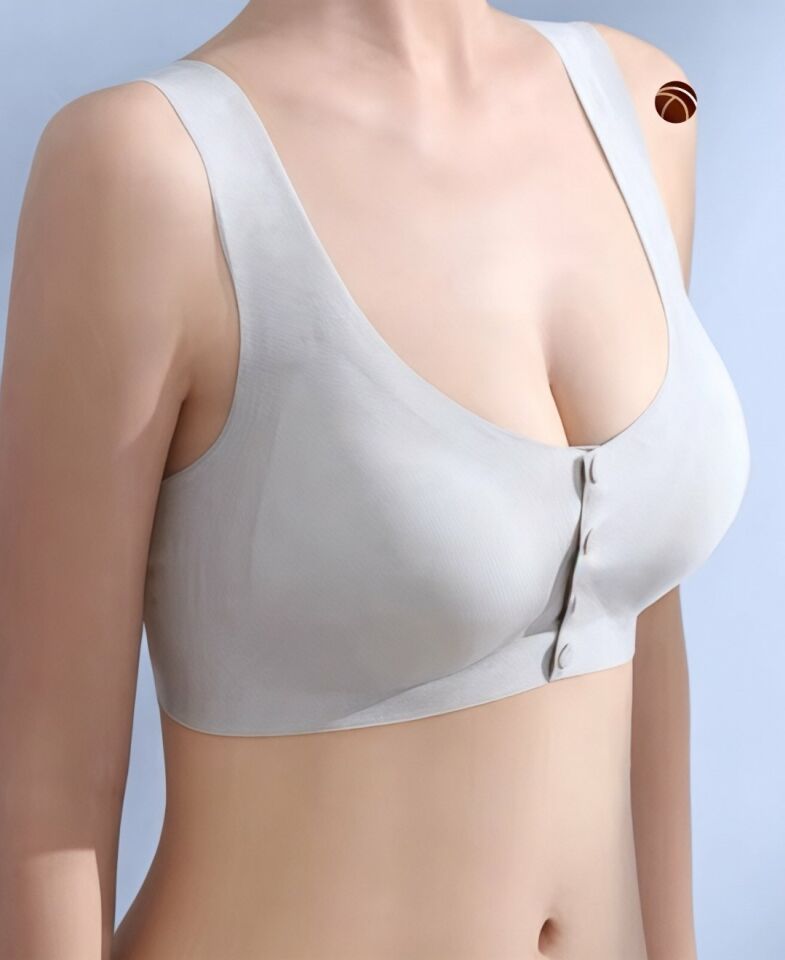 Gracie Lazer Kesim Dikişsiz Önü Çıtçıtlı Açılabilir Rahat Bralet/Sütyen (Emziren Anneler) Gri - L