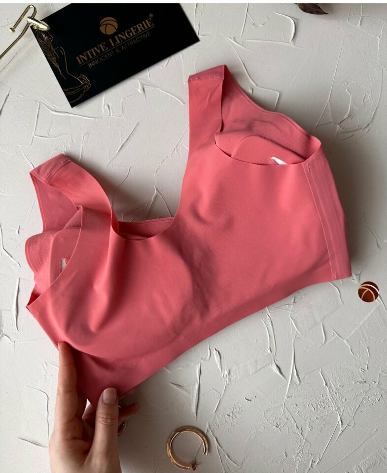 Gracie Lazer Kesim Dikişsiz Önü Çıtçıtlı Açılabilir Rahat Bralet/Sütyen (Emziren Anneler) Nar Çiçeği - XL
