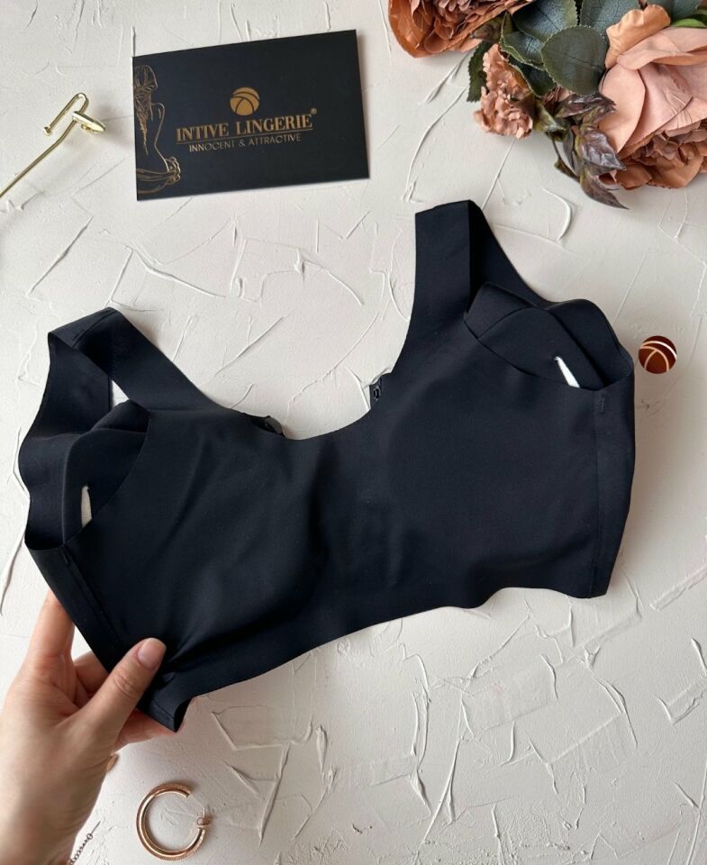 Gracie Lazer Kesim Dikişsiz Önü Çıtçıtlı Açılabilir Rahat Bralet/Sütyen (Emziren Anneler) Siyah - S