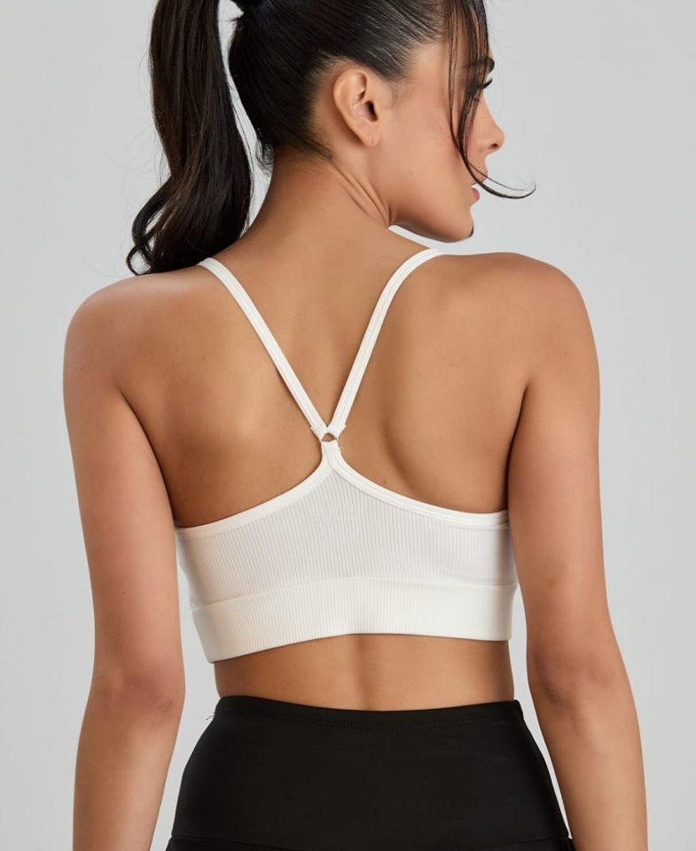Aurafit Fitilli U Yaka İp Askılı Basic Büstiyer/Croptop - 9027 Kırmızı - M/L