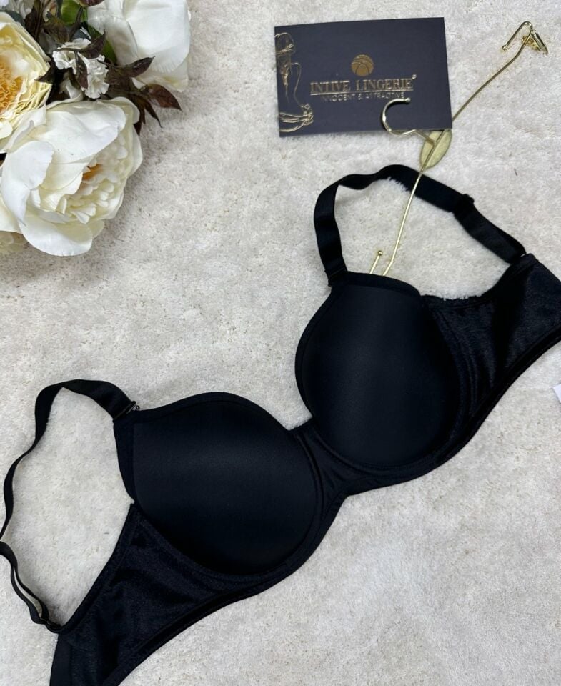 Le Jardin Daphne C Cup Balenli Çıkarılabilir Askılı Toparlayıcı Sütyen-9100 Siyah - 90C