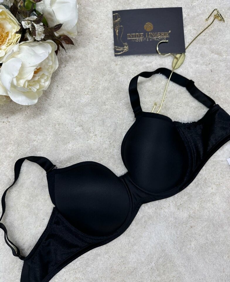 Le Jardin Daphne C Cup Balenli Çıkarılabilir Askılı Toparlayıcı Sütyen-9100 Siyah - 100C