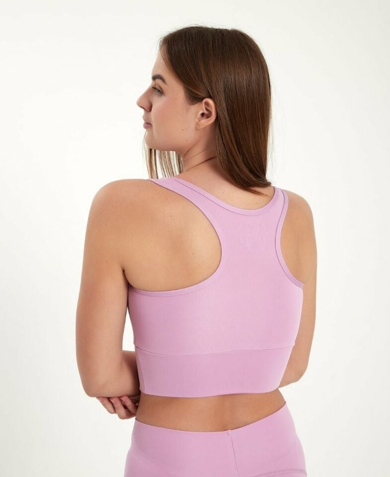 Aurafit Arkası Halter Kesim U Yaka Spor Sütyeni/Büstiyer/Croptop-9041 Beyaz - S/M