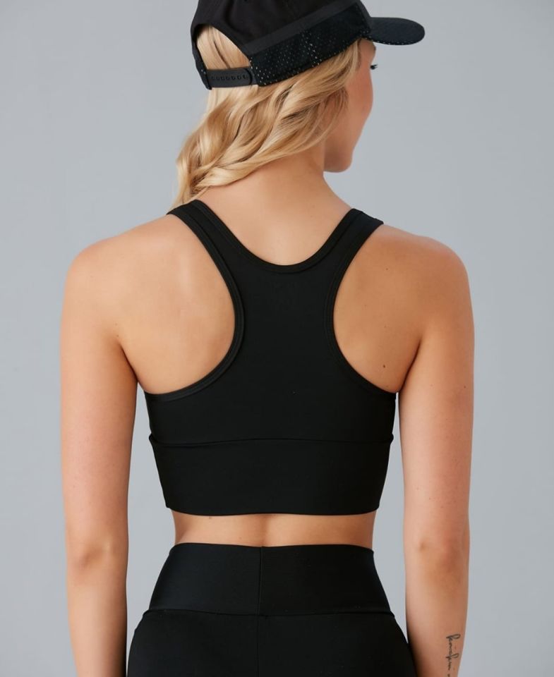 Aurafit Arkası Halter Kesim U Yaka Spor Sütyeni/Büstiyer/Croptop-9041 Siyah - S/M