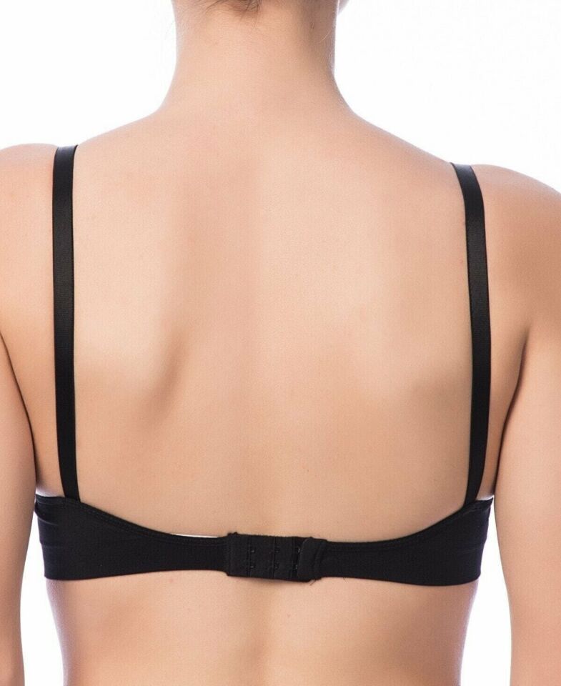 NBB Dikişsiz Çıkarılabilir Padli Soft Cup Likralı Balensiz Rahat Sütyen Siyah - 80