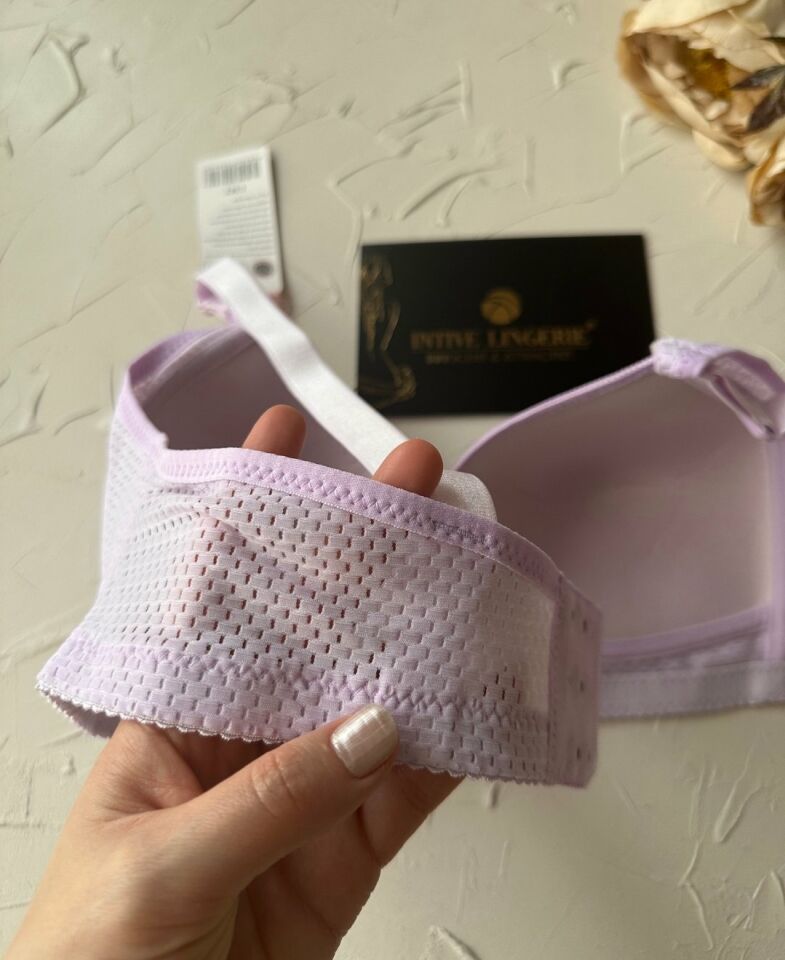 Maria Balensiz Delikli Nefes Alan Aksesuarlı Yandan Destekli Kalın Askılı C Cup Toparlayıcı Sütyen Lila - 100C