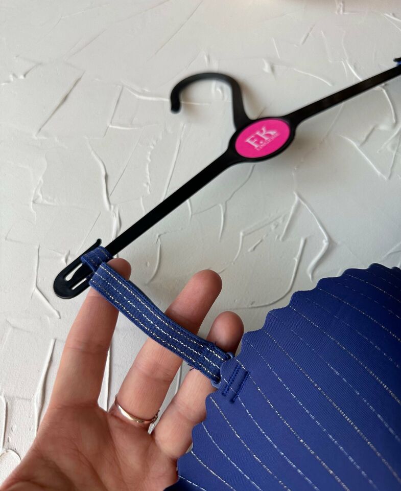 Jennie İthal Lazer Kesim Dikişsiz Parlak İpli El Kaplı Push-up Sütyen -FK1204 Lacivert - 80B