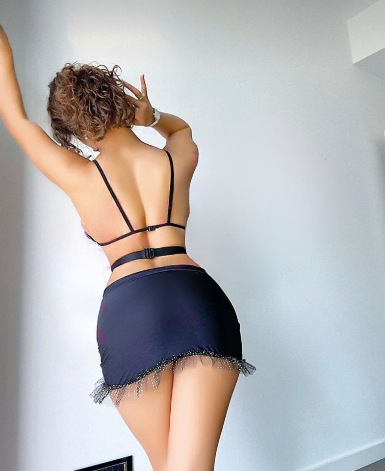 Puantiye Tül Detaylı Lacivert V Yaka Bralet Etek Takım - 1036 Lacivert - M/L