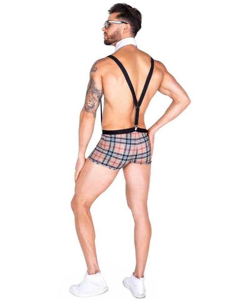 Erkek Fantezi Ekoseli Seksi Kostüm - 9000 Ekose - XL