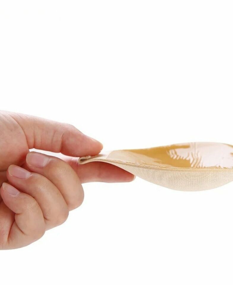 Intive İthal Kalp Kesim Cup Ten Silikon Askısız Dekolte Straplez Sütyen -1306 Ten - L/XL