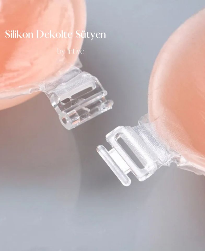 Ten Rengi Dekolte Silikon Yapışkanlı Önden Kopçalı Desteksiz Silikon Et Sütyen-1020 Ten Rengi - 75
