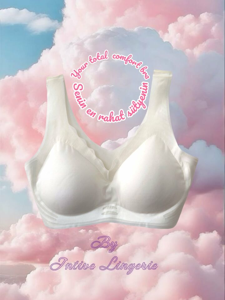 Ellie Dikişsiz İce-Silk (Buz İpek) Görünmez Ultra Hafif Padli Nefes Alabilir İthal Bralet/Sütyen Ekru - XL