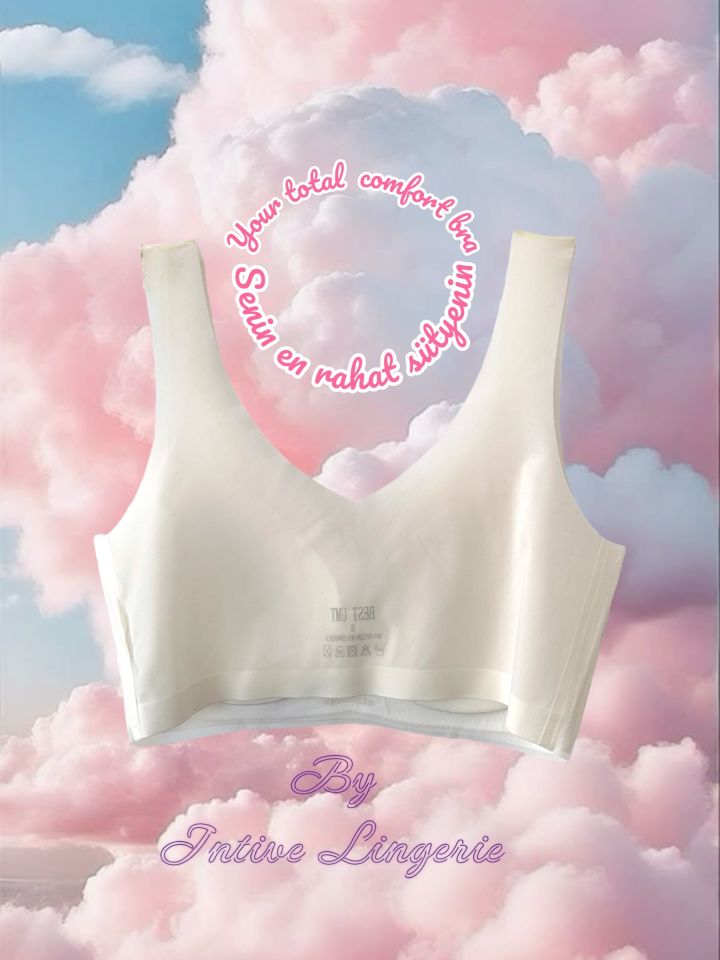 Ellie Dikişsiz İce-Silk (Buz İpek) Görünmez Ultra Hafif Padli Nefes Alabilir İthal Bralet/Sütyen Ekru - XL
