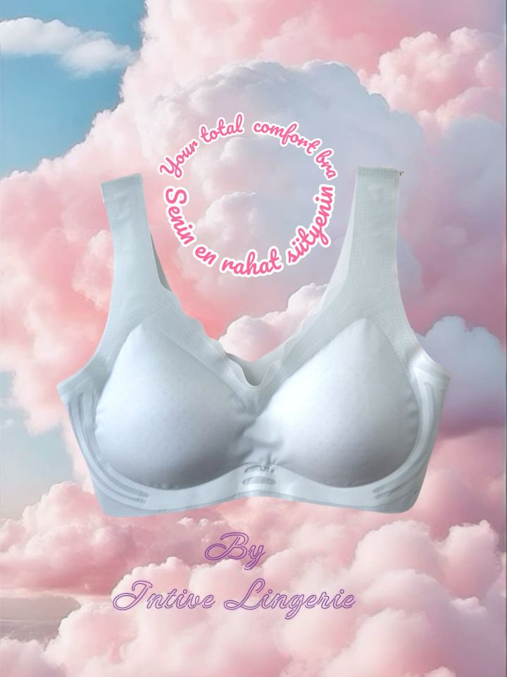 Ellie Dikişsiz İce-Silk (Buz İpek) Görünmez Ultra Hafif Padli Nefes Alabilir İthal Bralet/Sütyen Mavi - XL