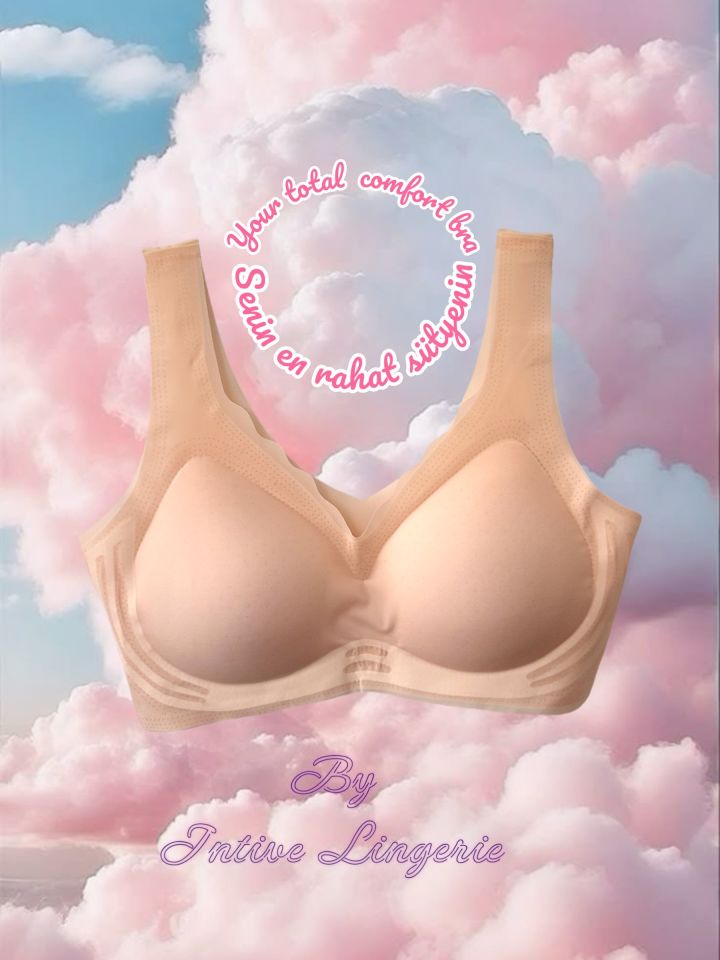 Ellie Dikişsiz İce-Silk (Buz İpek) Görünmez Ultra Hafif Padli Nefes Alabilir İthal Bralet/Sütyen Pudra  - L