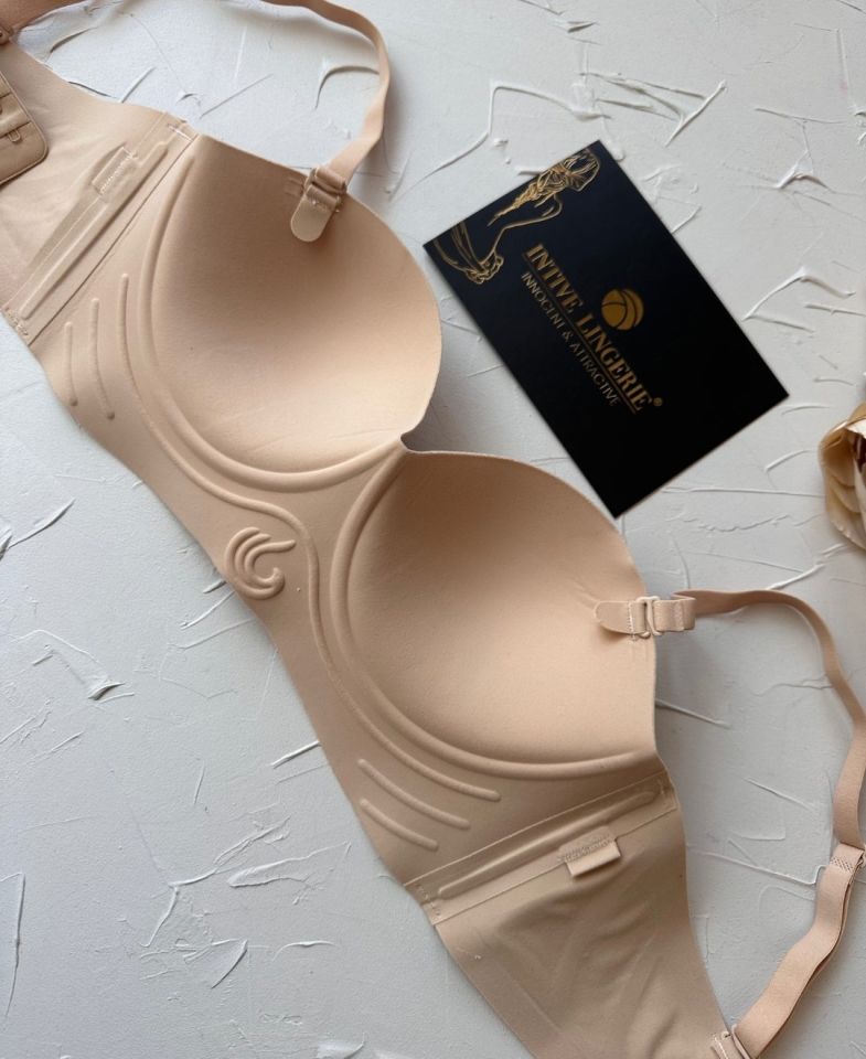 Lady Baby Straplez Kesim Destekli Dikişsiz Balensiz Toparlayıcılı İthal İz Yapmaz Sütyen Bej - 75B