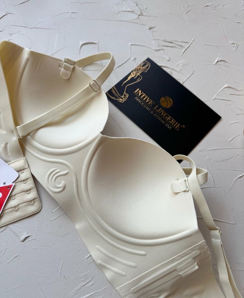Lady Baby Straplez Kesim Destekli Dikişsiz Balensiz Toparlayıcılı İthal İz Yapmaz Sütyen Ekru - 85B
