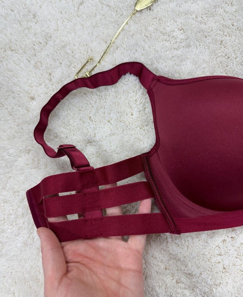 Le Jardin Marilyn Soft Cup Balenli Desteksiz Büyük Beden Sütyen -7015 Bordo - 105