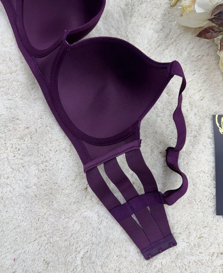 Le Jardin Marilyn Soft Cup Balenli Desteksiz Büyük Beden Sütyen -7015 Mürdüm - 105