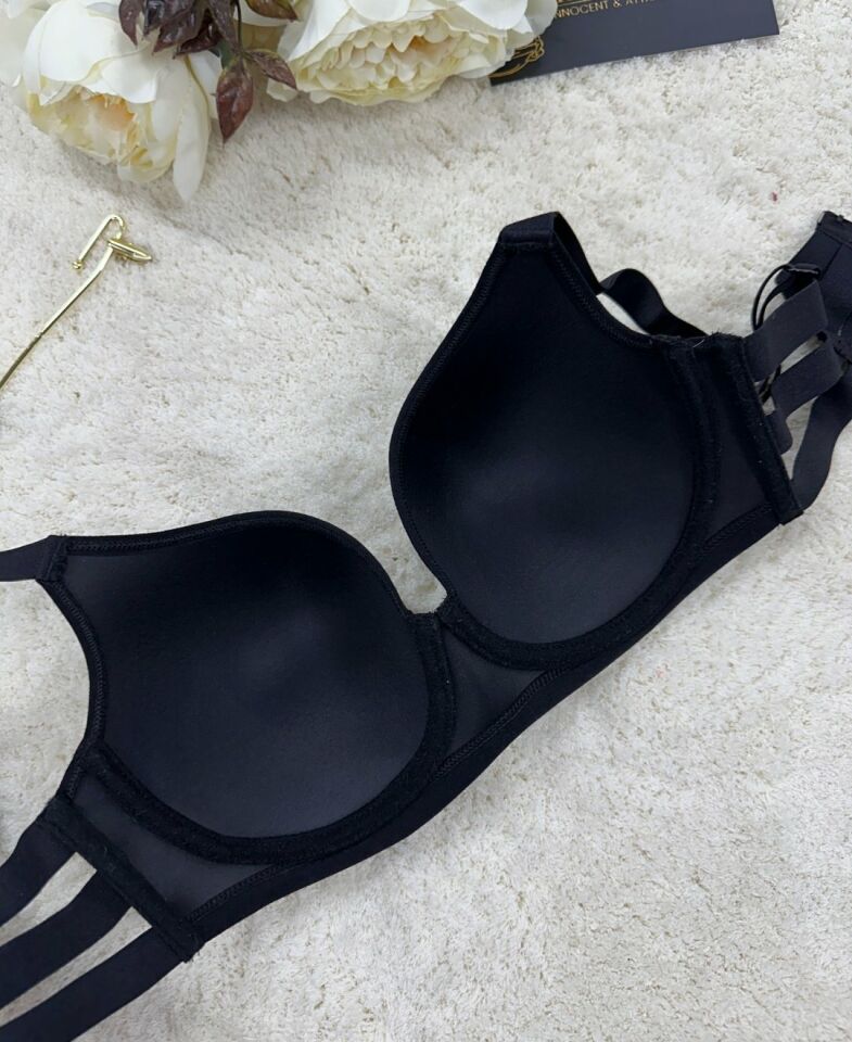Le Jardin Marilyn Soft Cup Balenli Desteksiz Büyük Beden Sütyen -7015 Siyah - 90